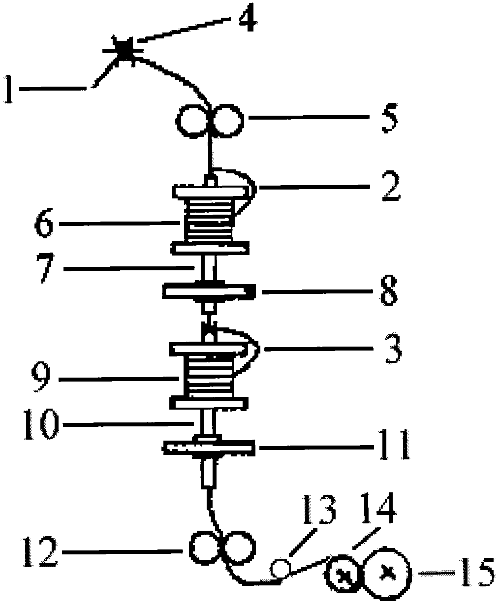 High-strength wear-resistant nanofiber composite yarn and preparation method thereof