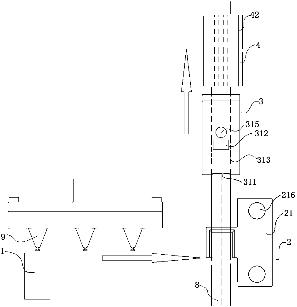 Chip testing and sealing device and technology thereof