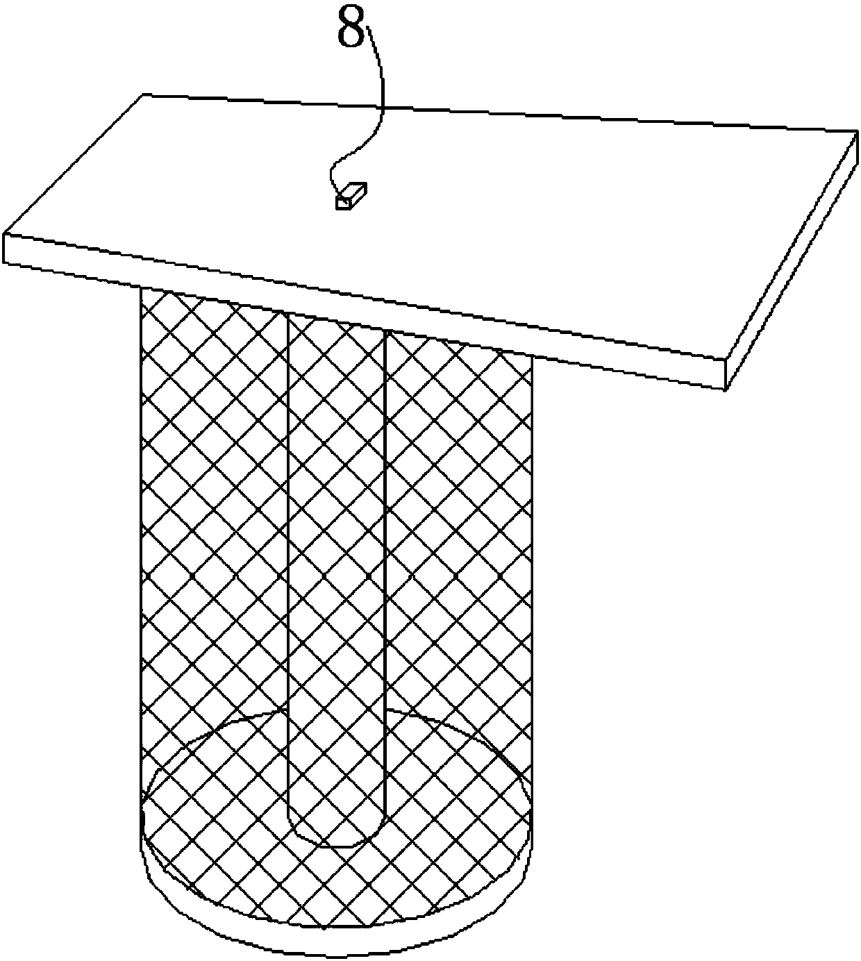 Chip testing and sealing device and technology thereof