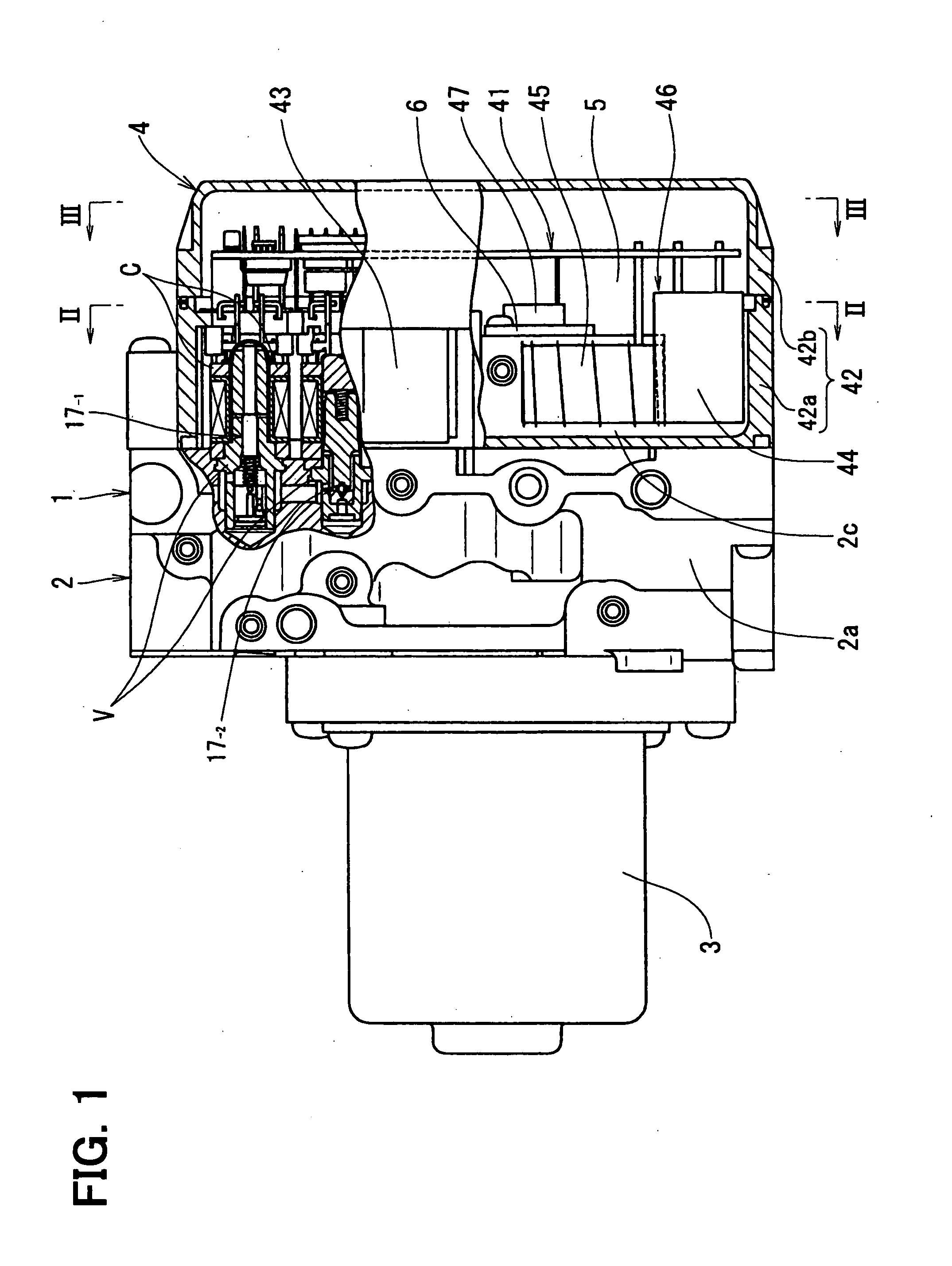 Braking pressure control unit for vehicle braking system