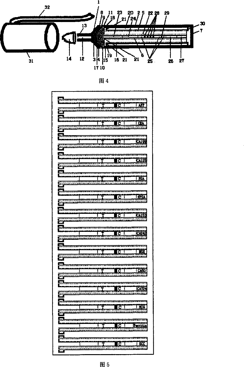 Portable fast joint inspection device for multiple tumor tokens