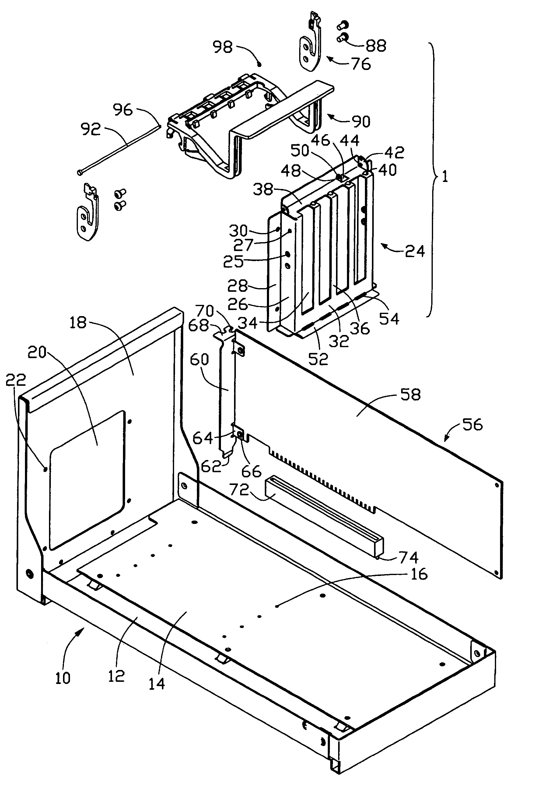 Retaining device for expansion cards