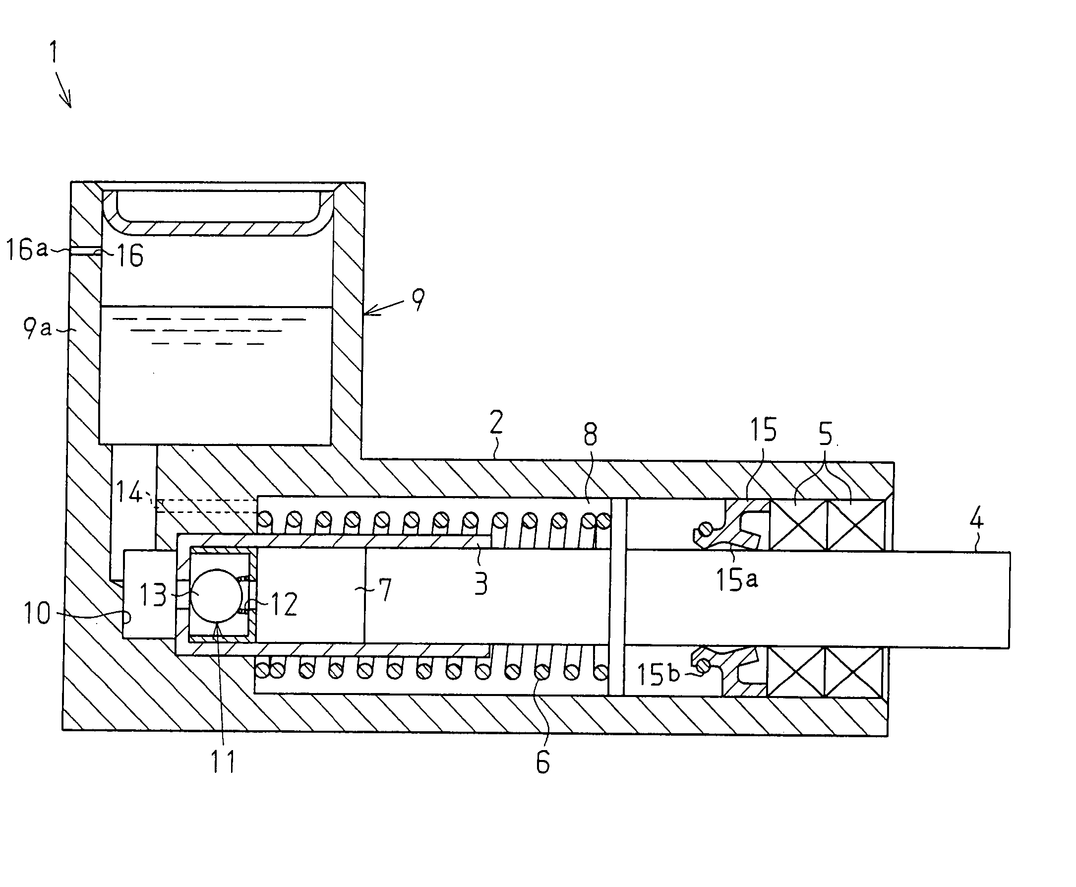 Oil tight type chain tensioner