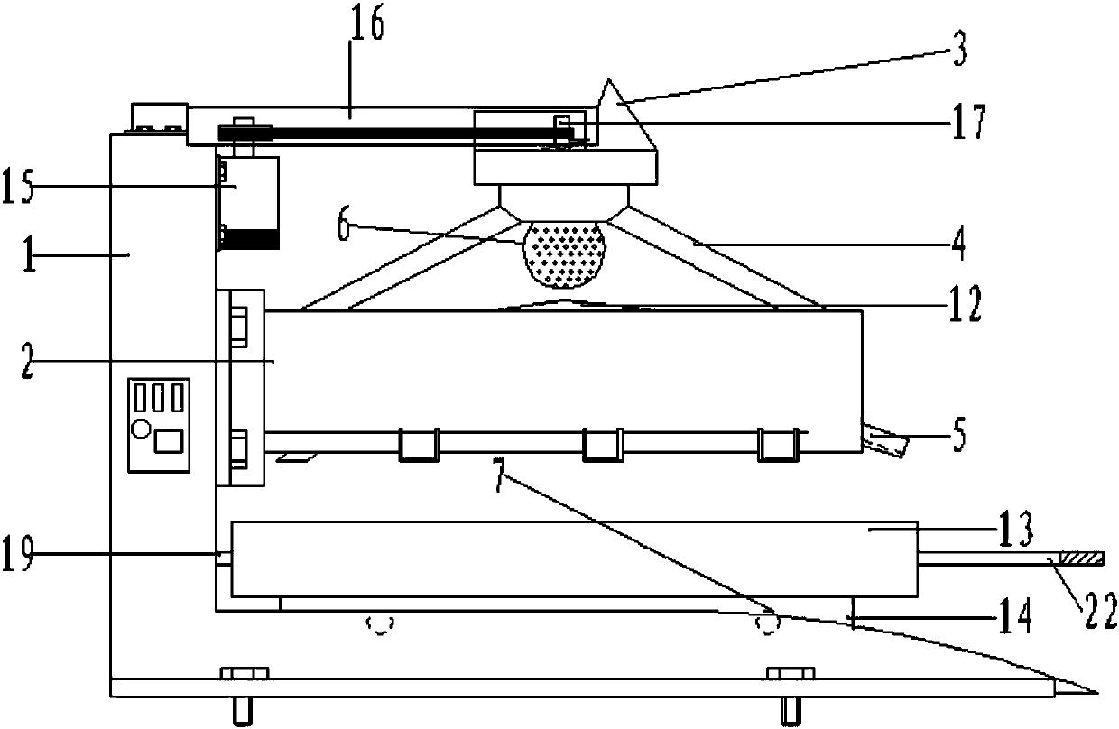 Rotary spreader for feeding chickens and supporting feeding tray of rotary spreader