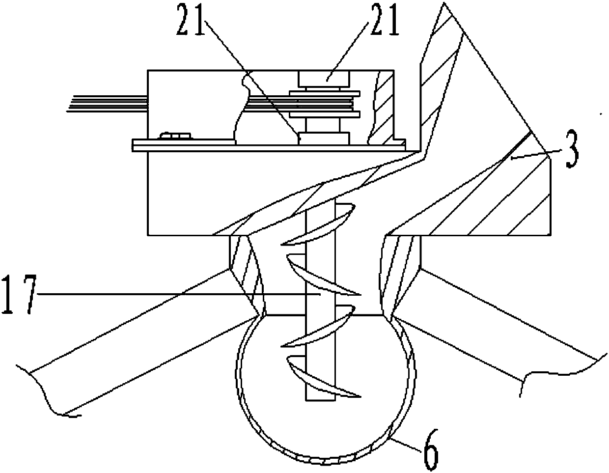 Rotary spreader for feeding chickens and supporting feeding tray of rotary spreader