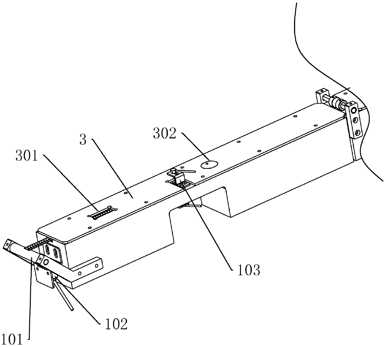 Braiding positioning and placing structure of braider