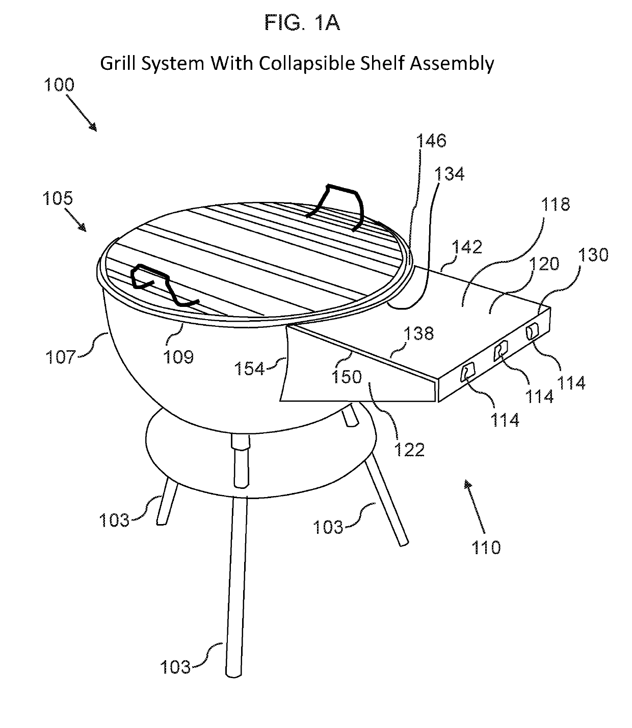 Collapsible shelf assembly