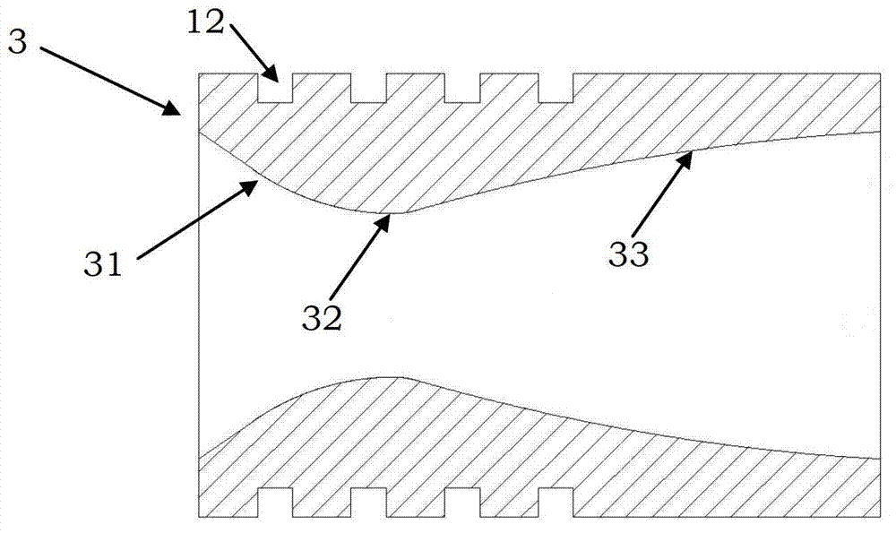 Six-unit tile-shaped plug nozzle cold flow test device