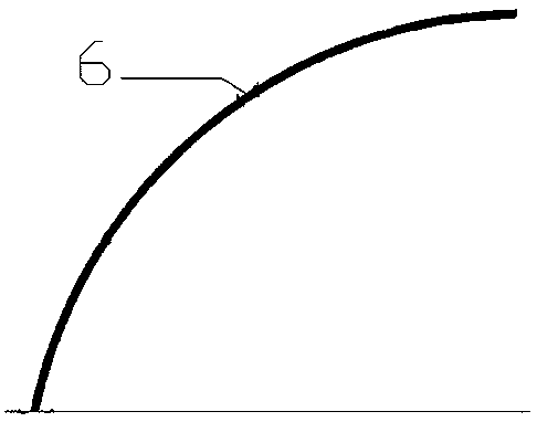 Construction device and method of double-curved-surface arch-shaped concrete wall