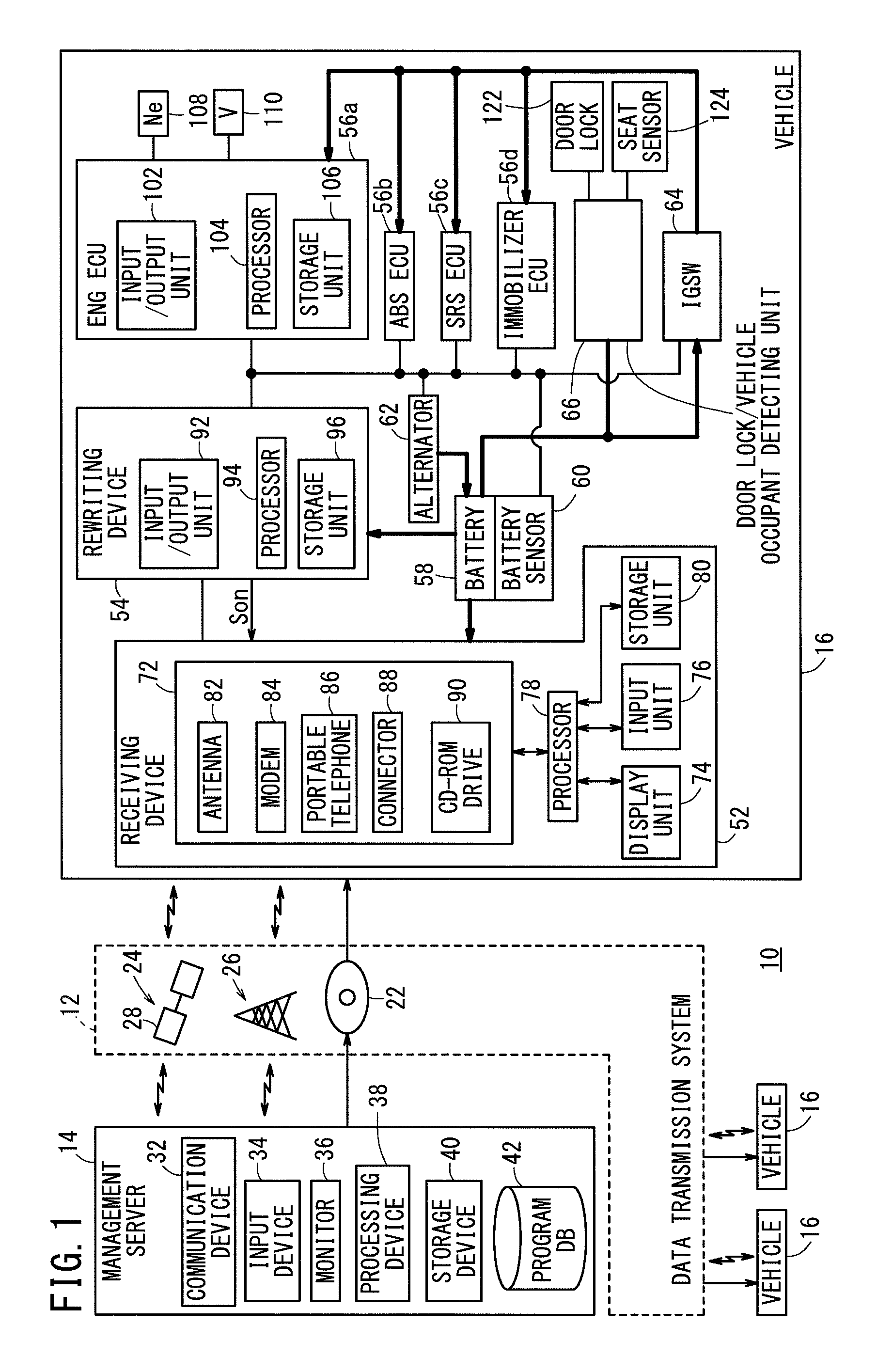 Vehicle program rewriting system