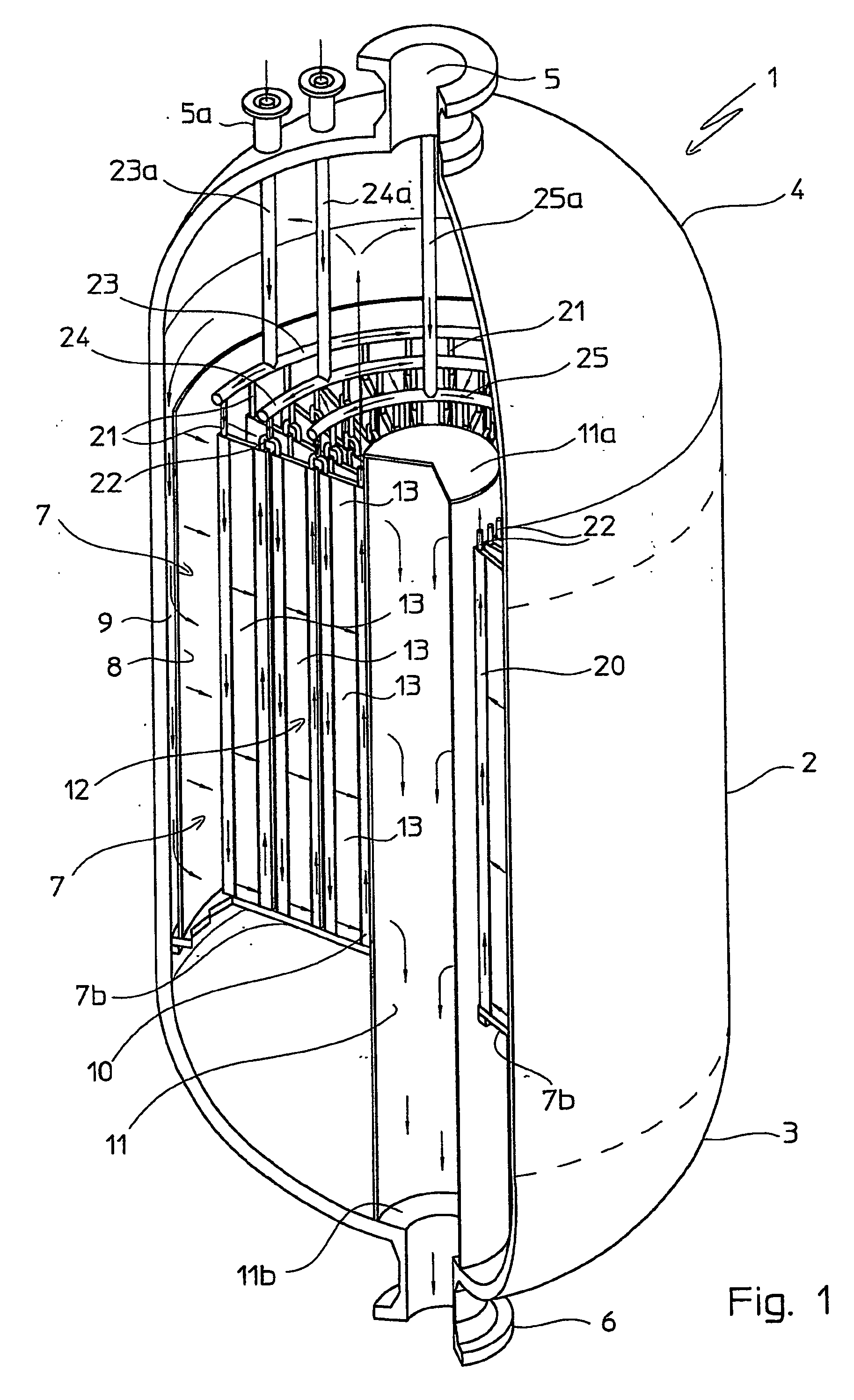 Heat exchange unit for isothermal chemical reactors