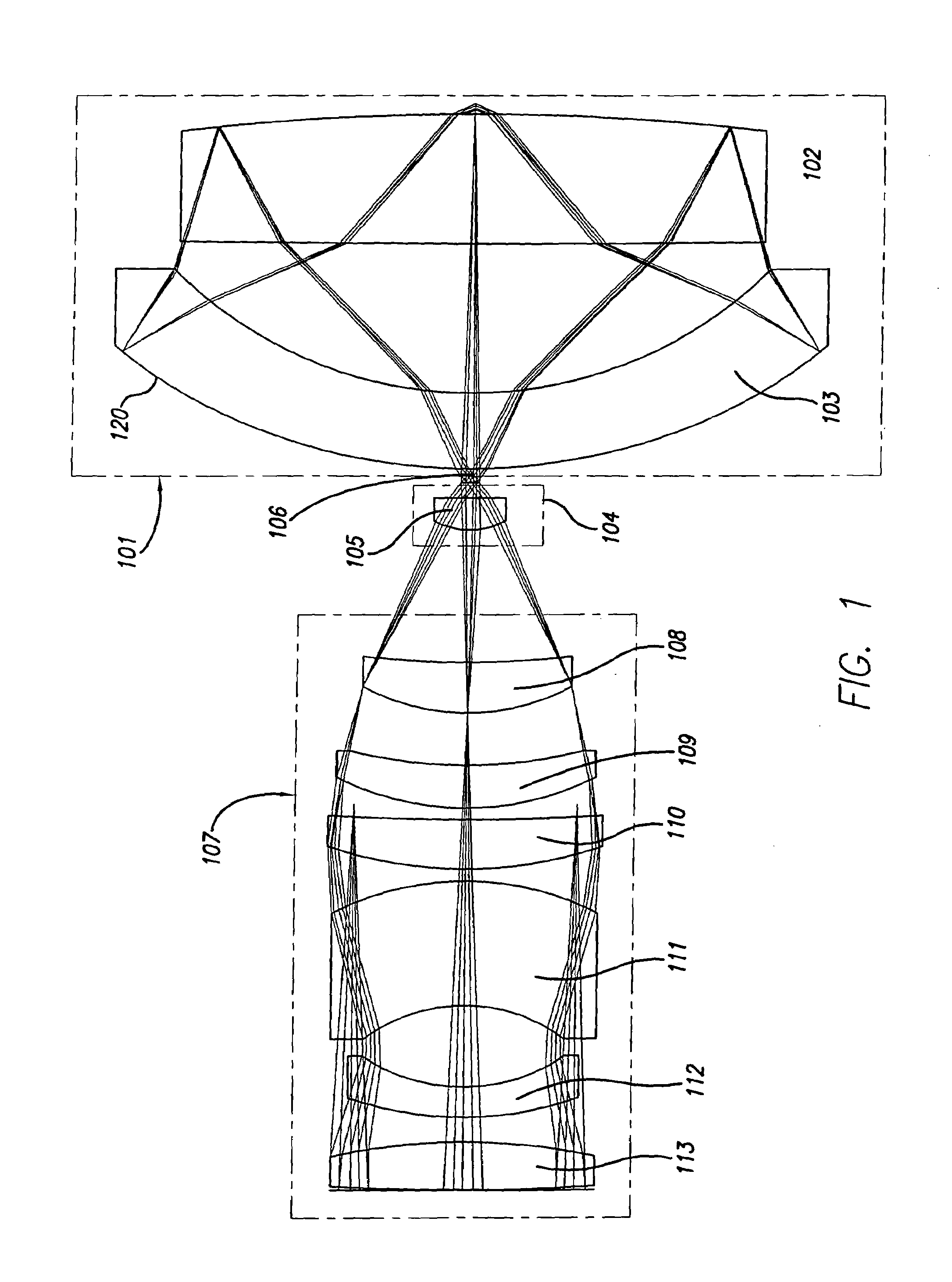 Catadioptric imaging system exhibiting enhanced deep ultraviolet spectral bandwidth