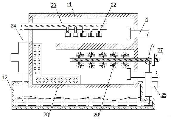 An ornamental water tank type air purification impurity filter device