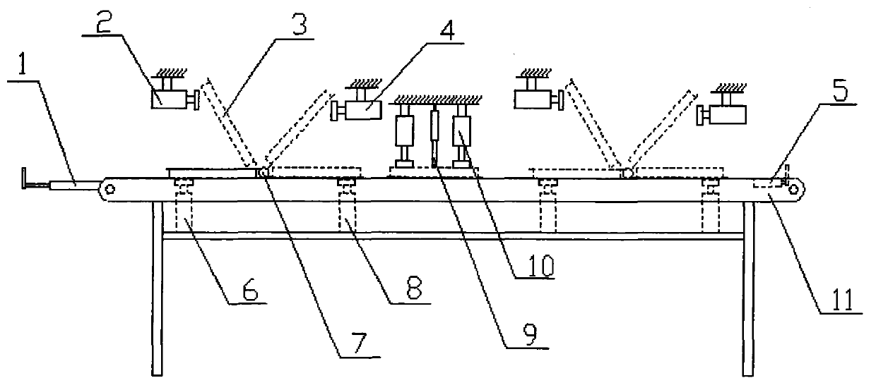 Automatic turnover demolding system in automatic production line for heat-insulating and decoration integrated boards