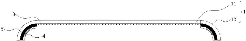 Full-screen curved-plane evaporation mobile phone glass film and production process thereof