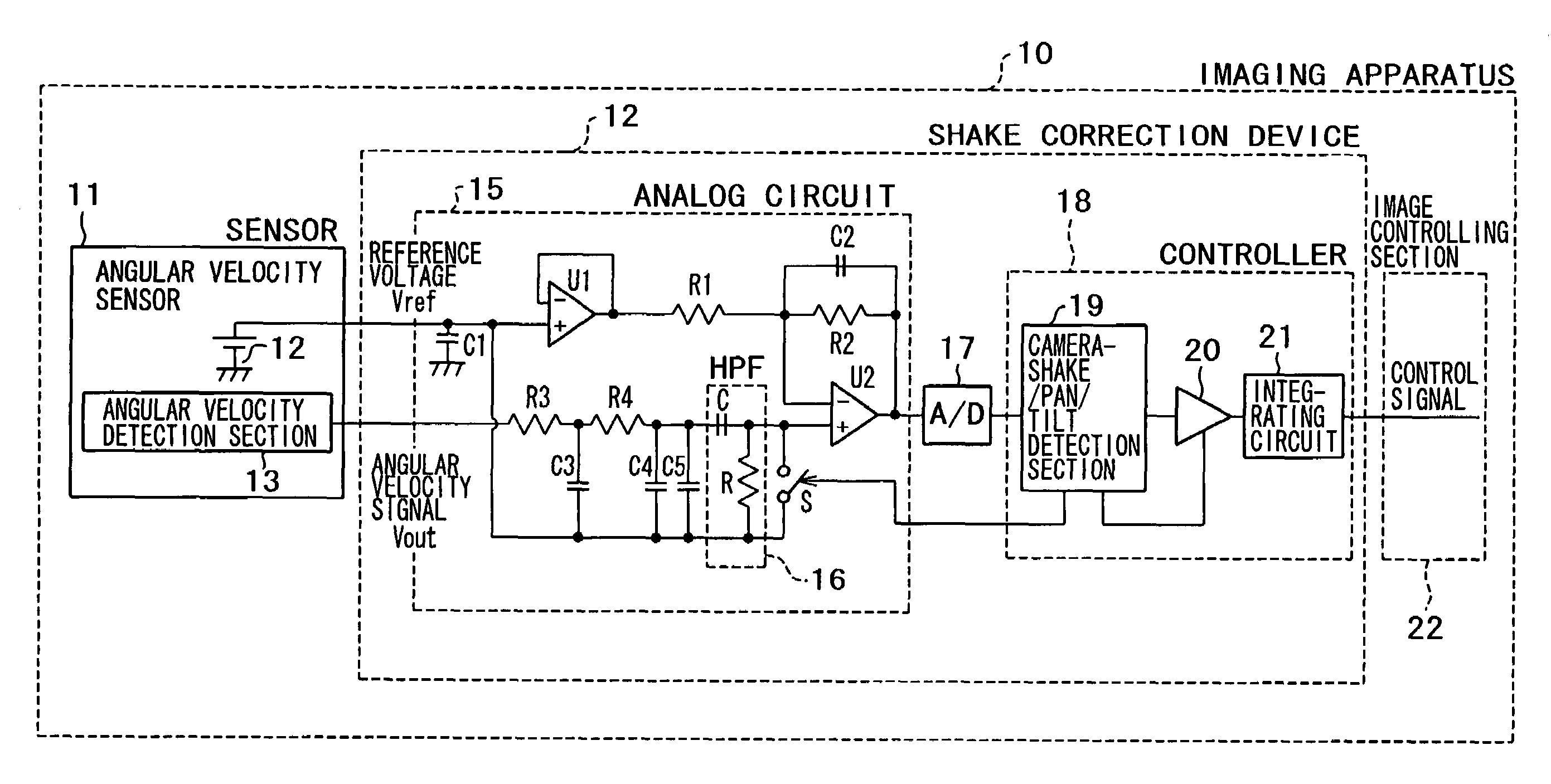 Camera shake correction device and imaging apparatus having the same