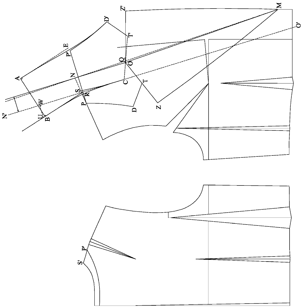 Plate-making method for one-piece type lapel