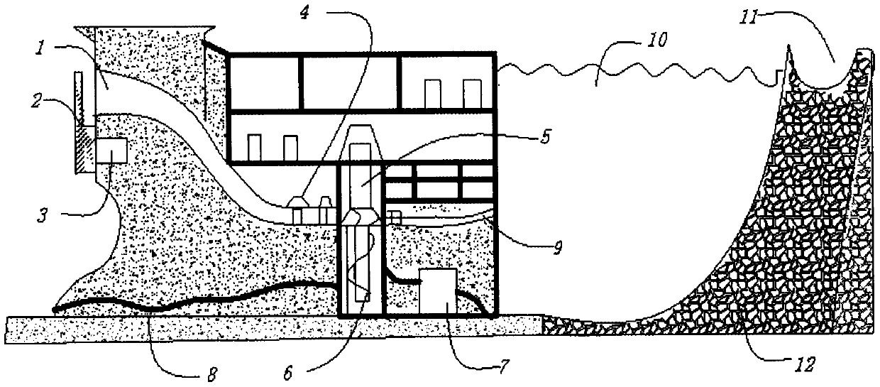 Seawater power generation hydrogen production power station built on offshore island reef