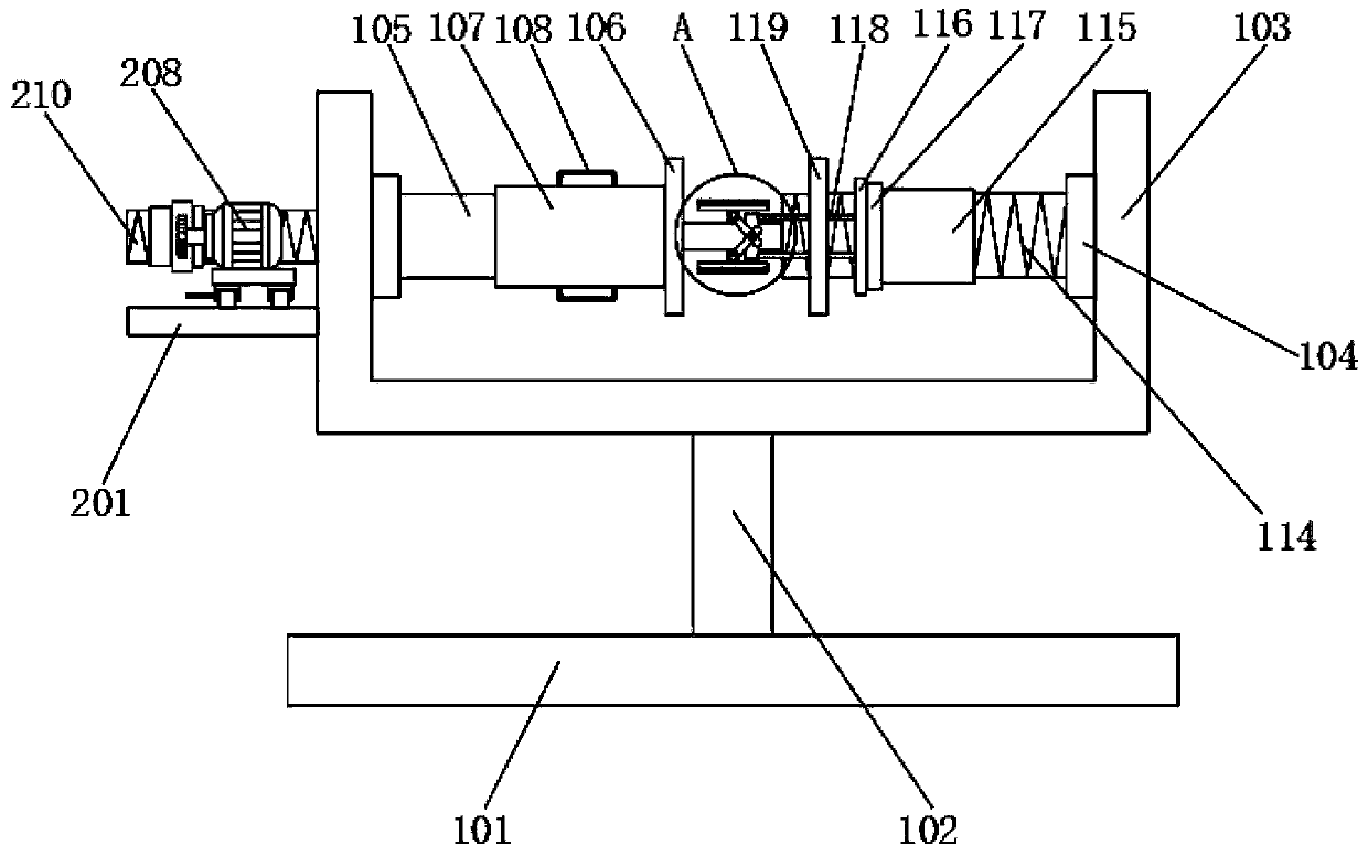 BOPP adhesive tape winding device and using method thereof