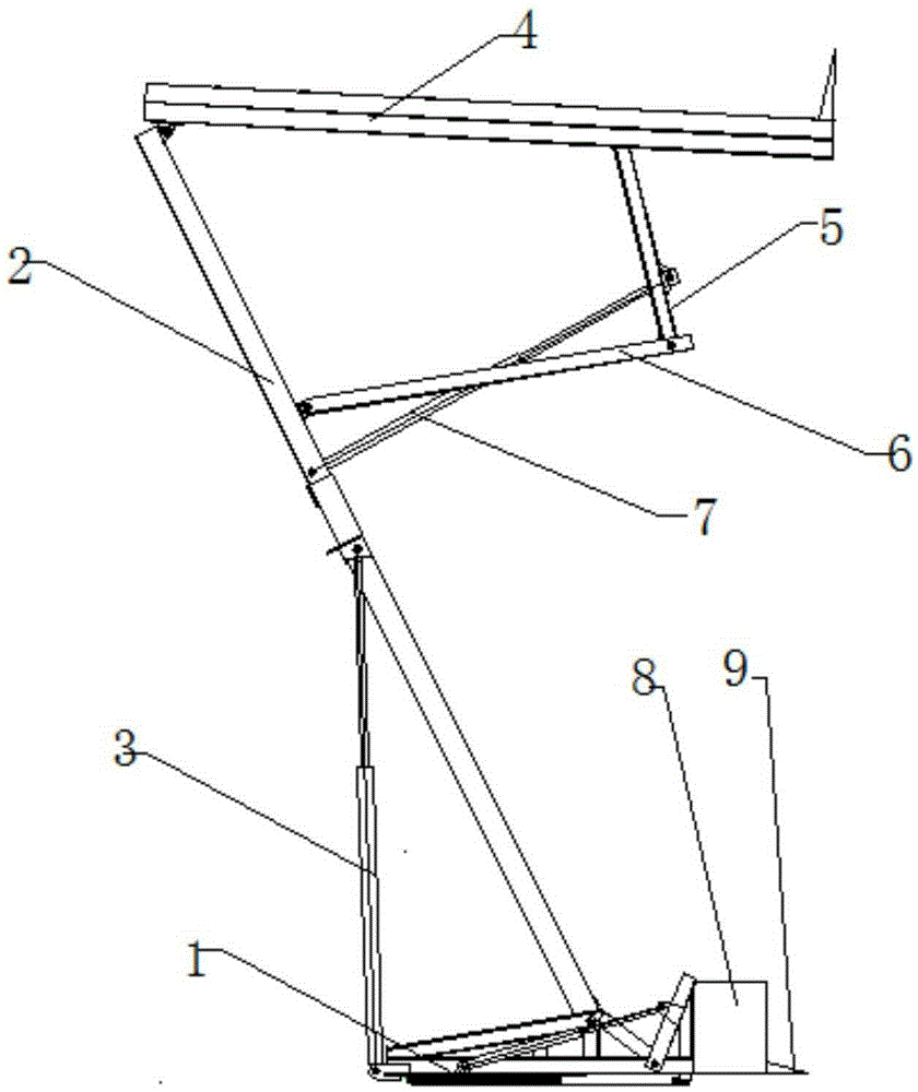 Hoisting frame for landscape modelling