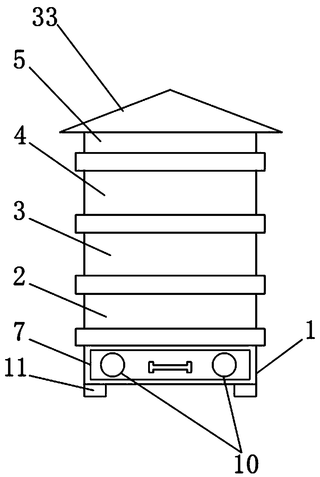 Combined beehive for apis cerana