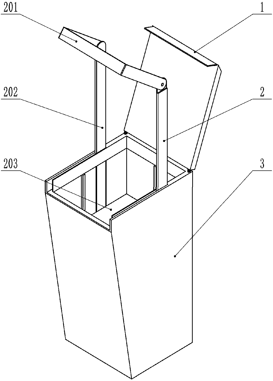 Outdoor garbage can capable of achieving thorough pouring of household garbage