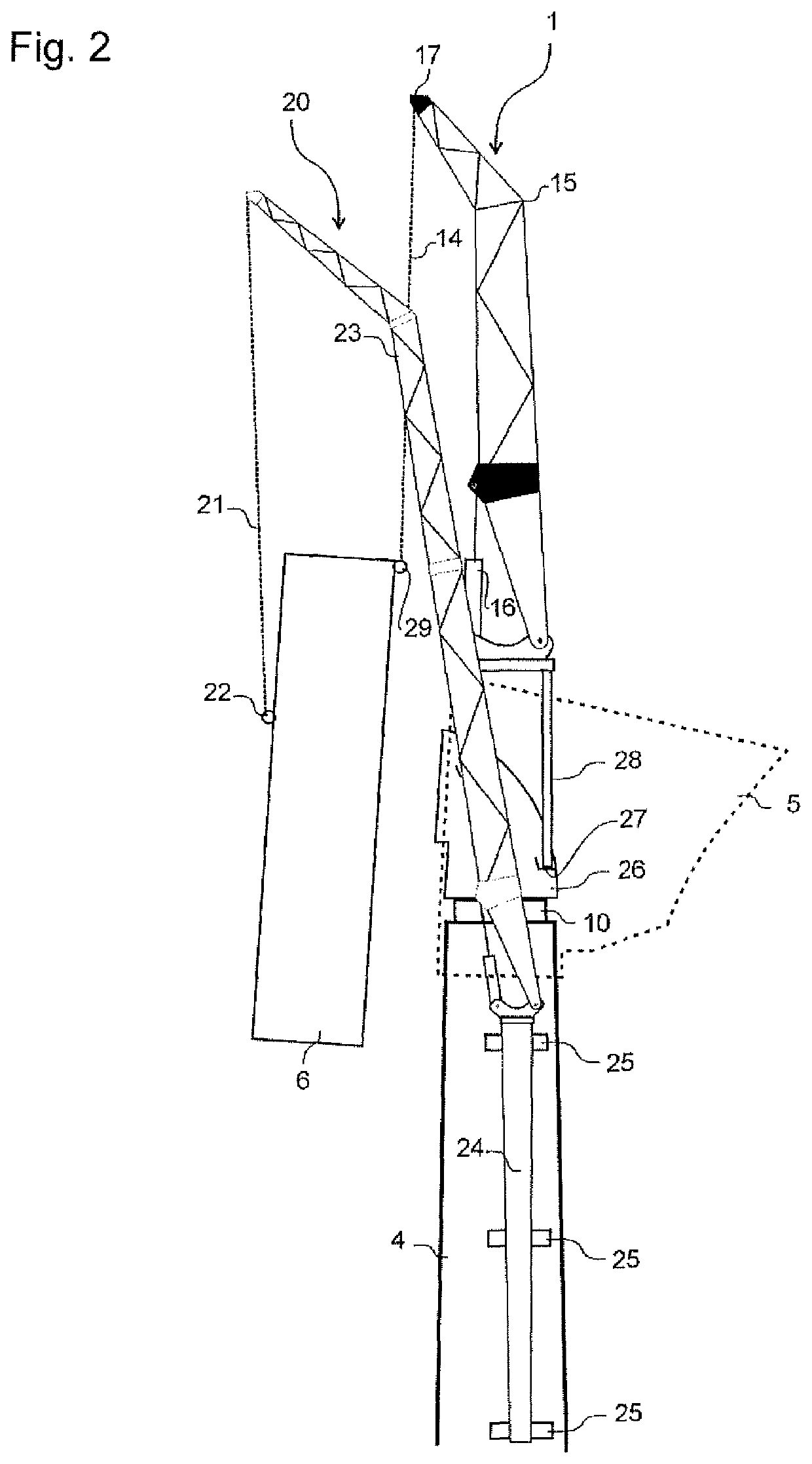 Hoisting system for installing a wind turbine