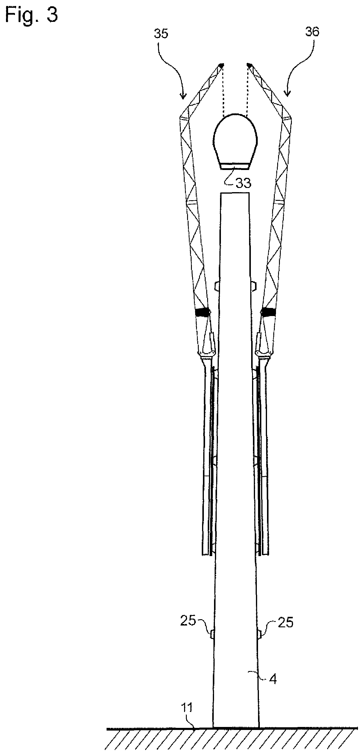 Hoisting system for installing a wind turbine