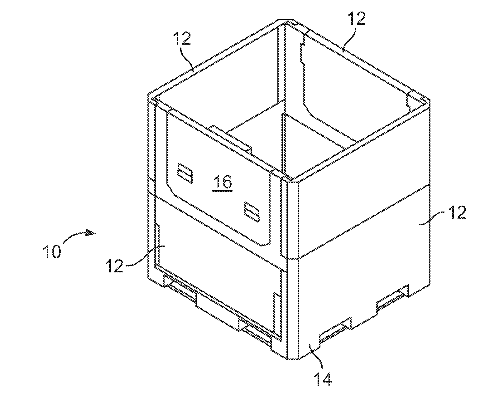 Bulk Bin Container with Removable Side Wall