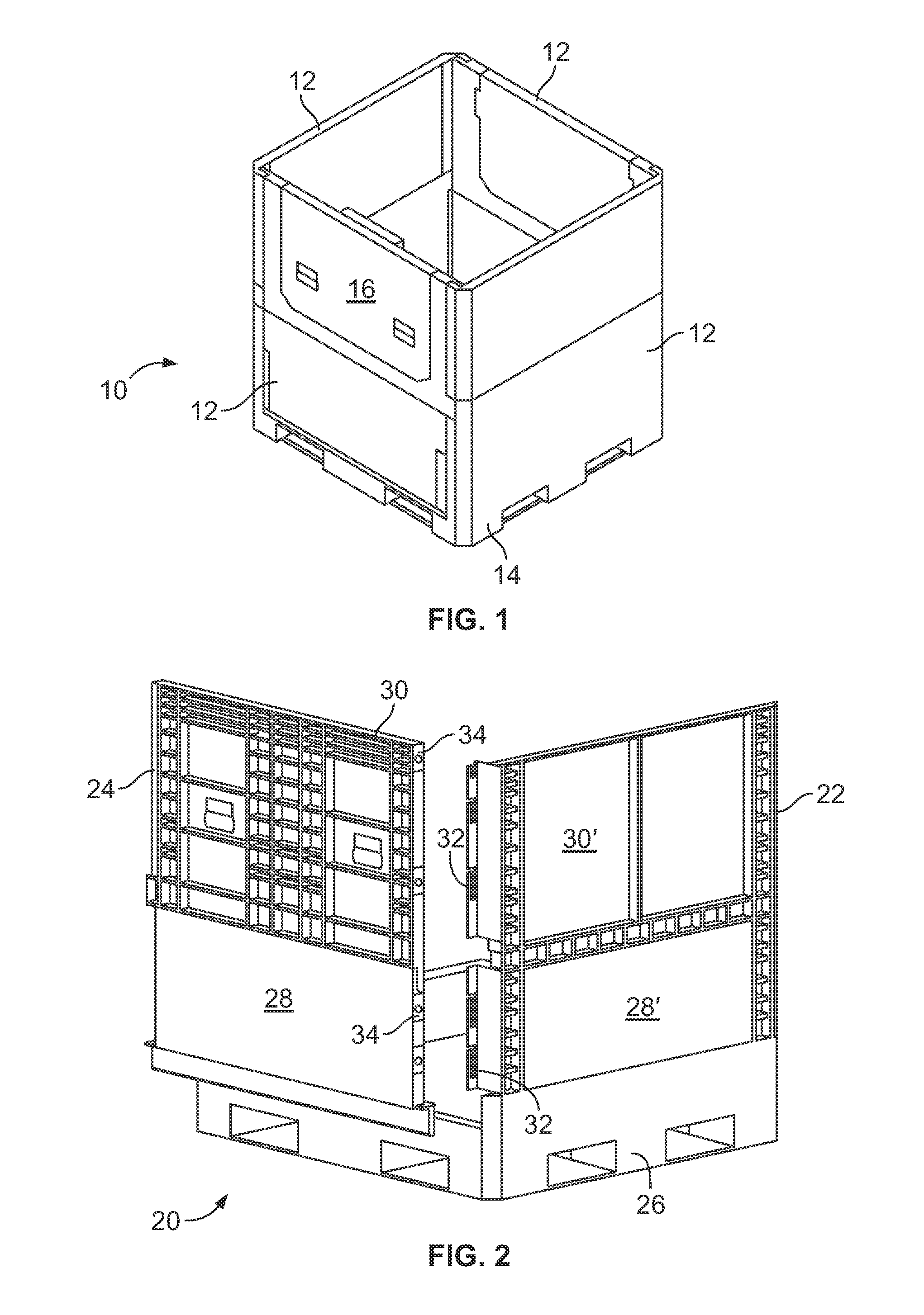 Bulk Bin Container with Removable Side Wall