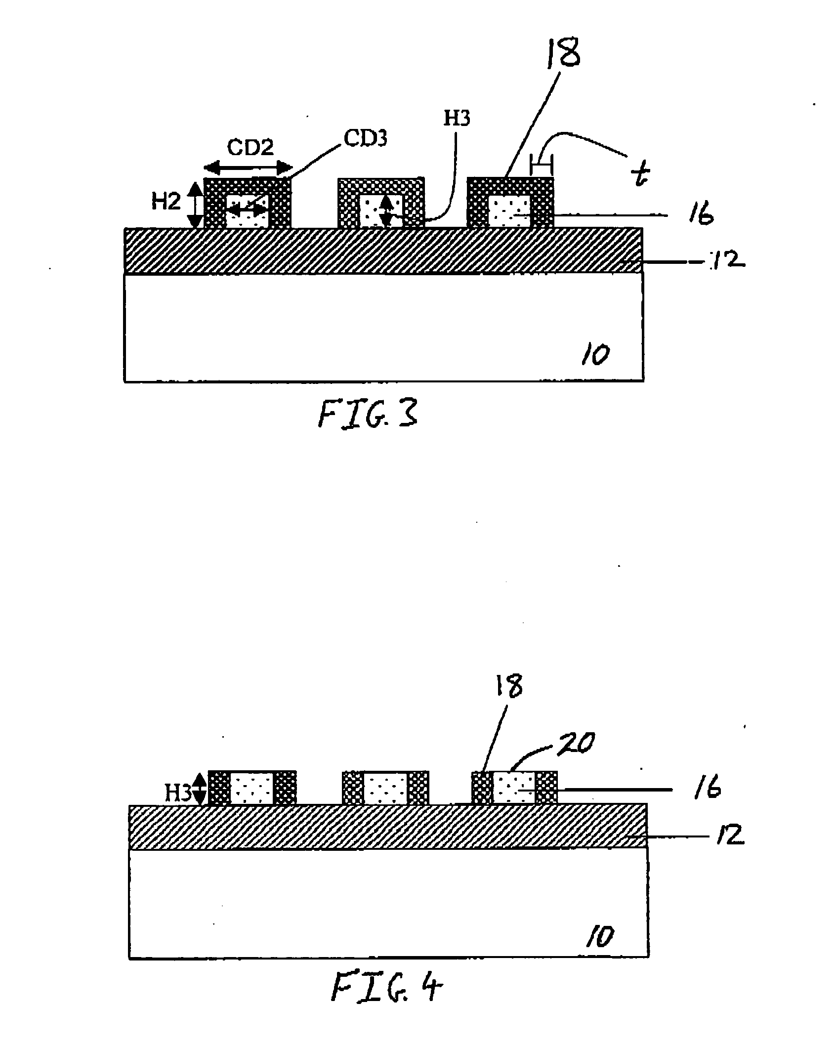 Methods for using a silylation technique to reduce cell pitch in semiconductor devices