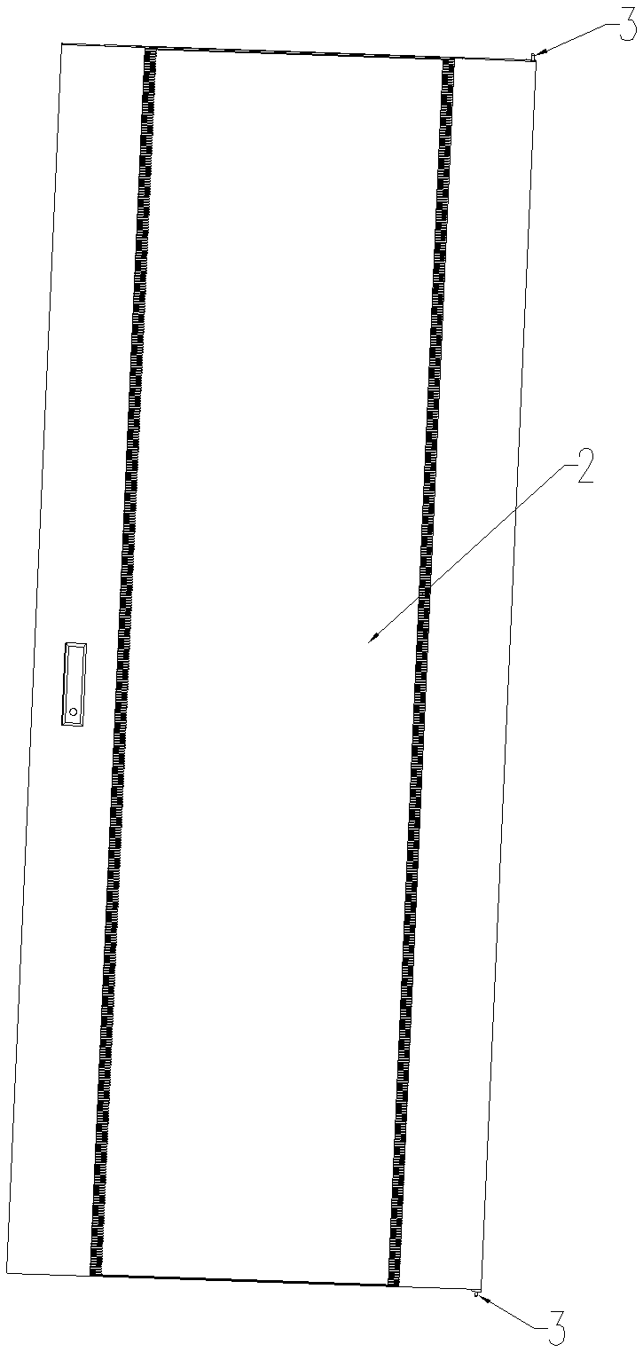 Cabinet and side hidden cabinet door assembly and cabinet door installation device