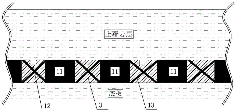 Method for reclaiming house type remaining coal pillars based on filling and rebuilding of entry protection coal-pillar band