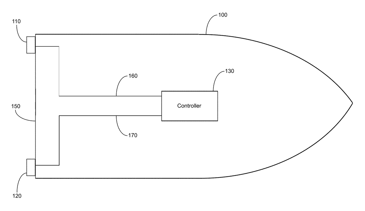 Surf wake forming system with dual actuated trim tab