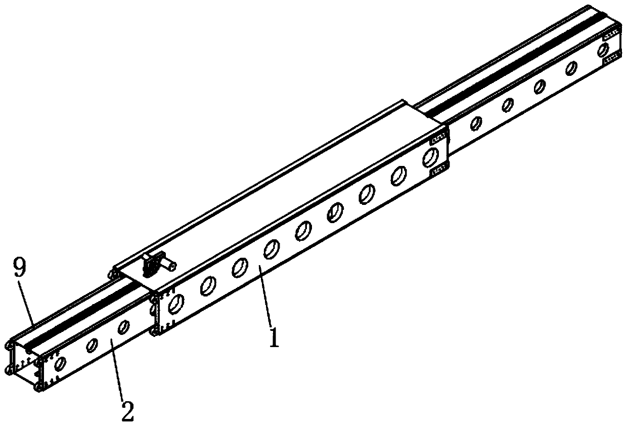 Machine arm structure of bridge erecting machine