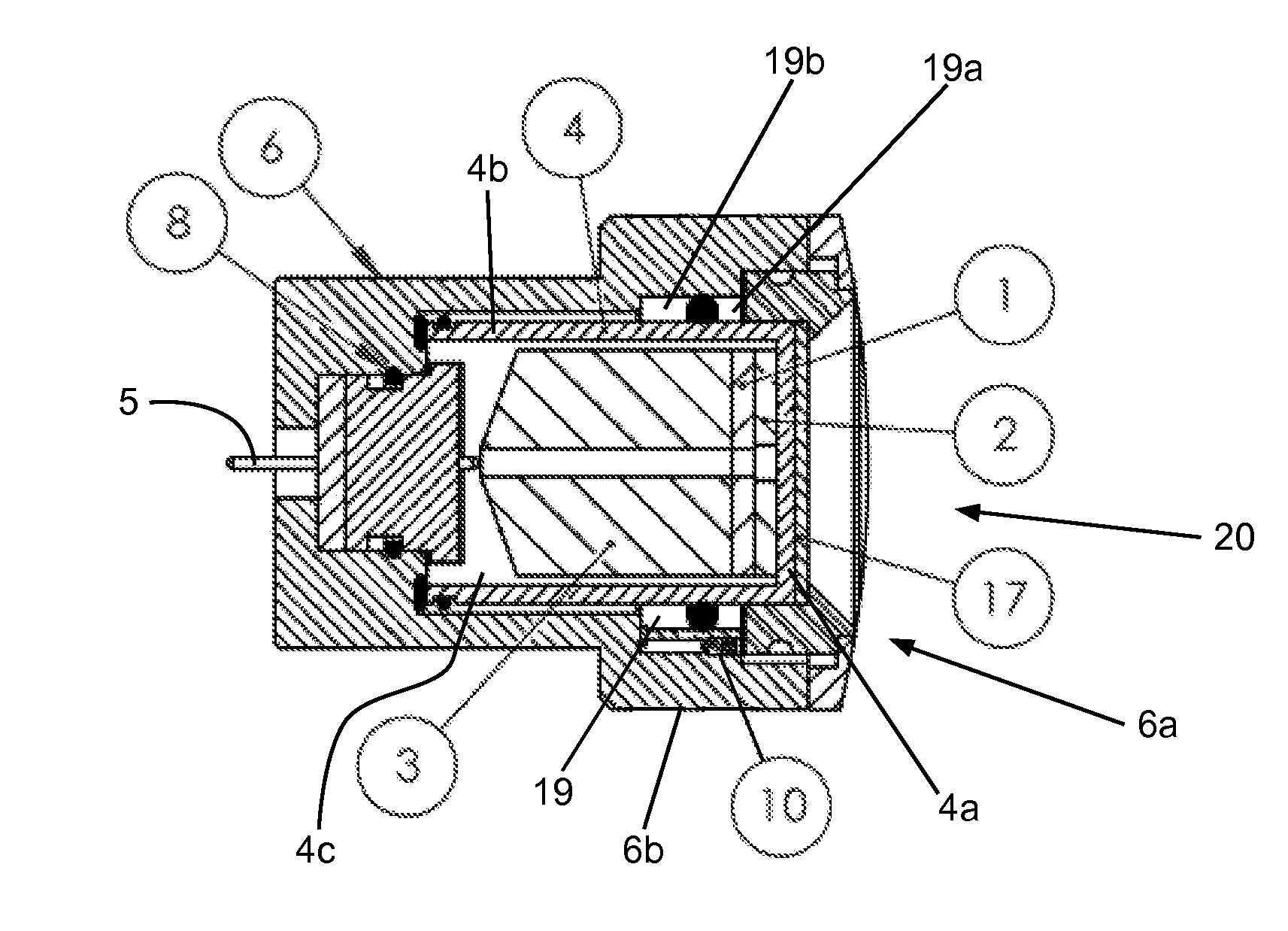 Pressure-compensated transducer assembly