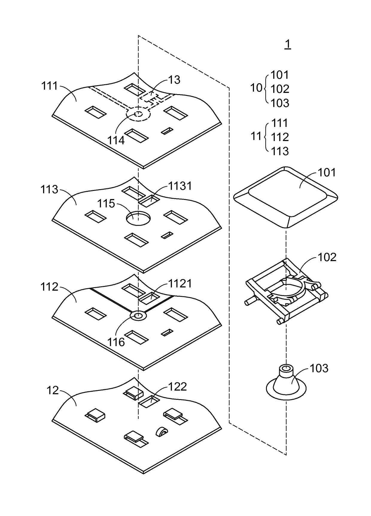 Keyboard circuit employing diodes