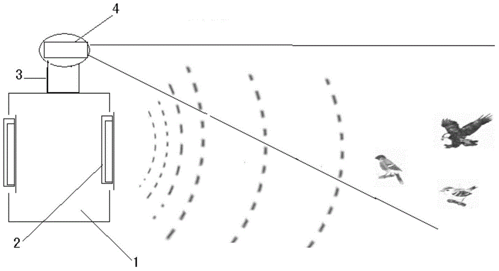 Self-induction intelligent laser bird repelling device