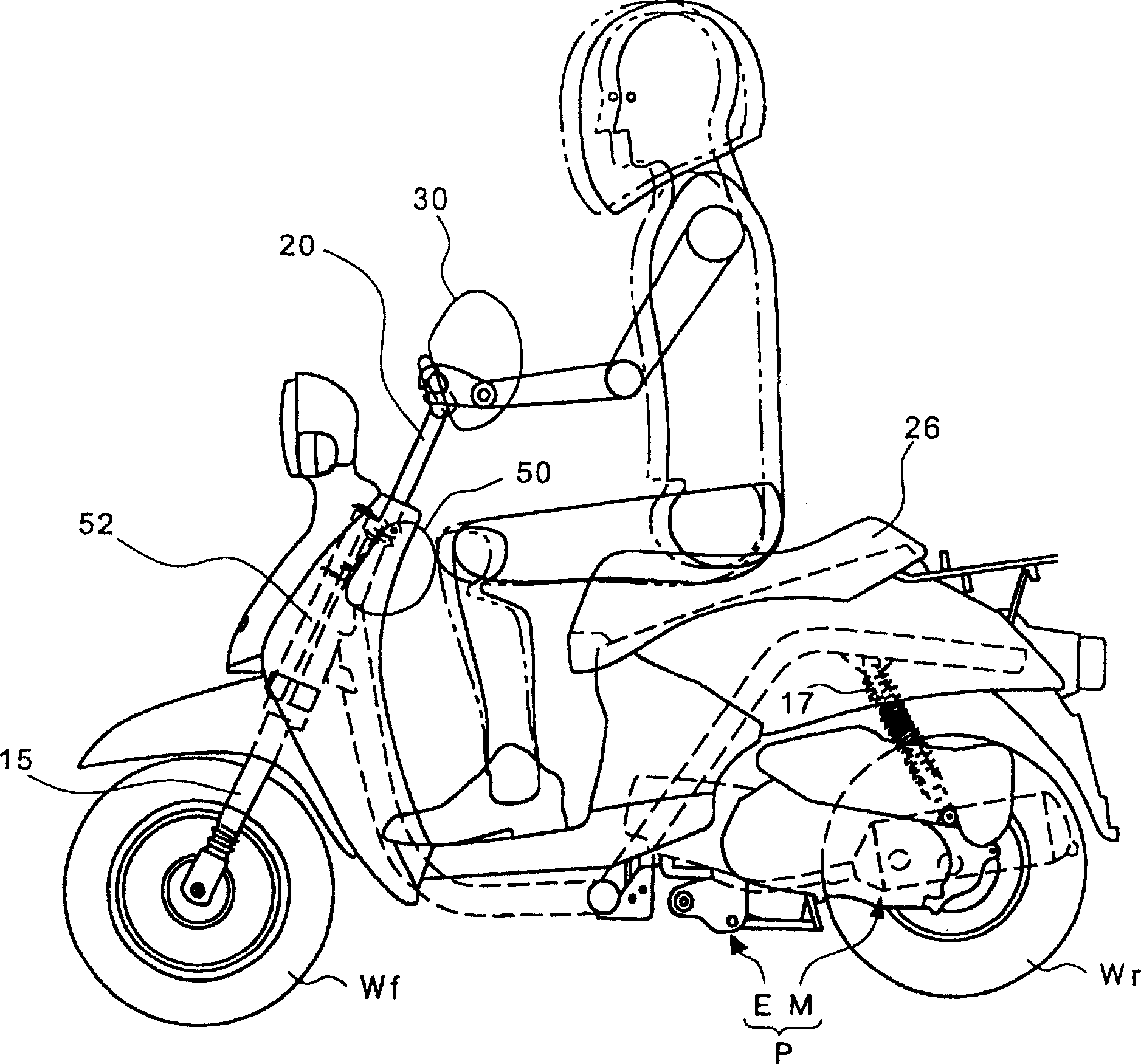 Rider restriction device of two-wheeled vehicle