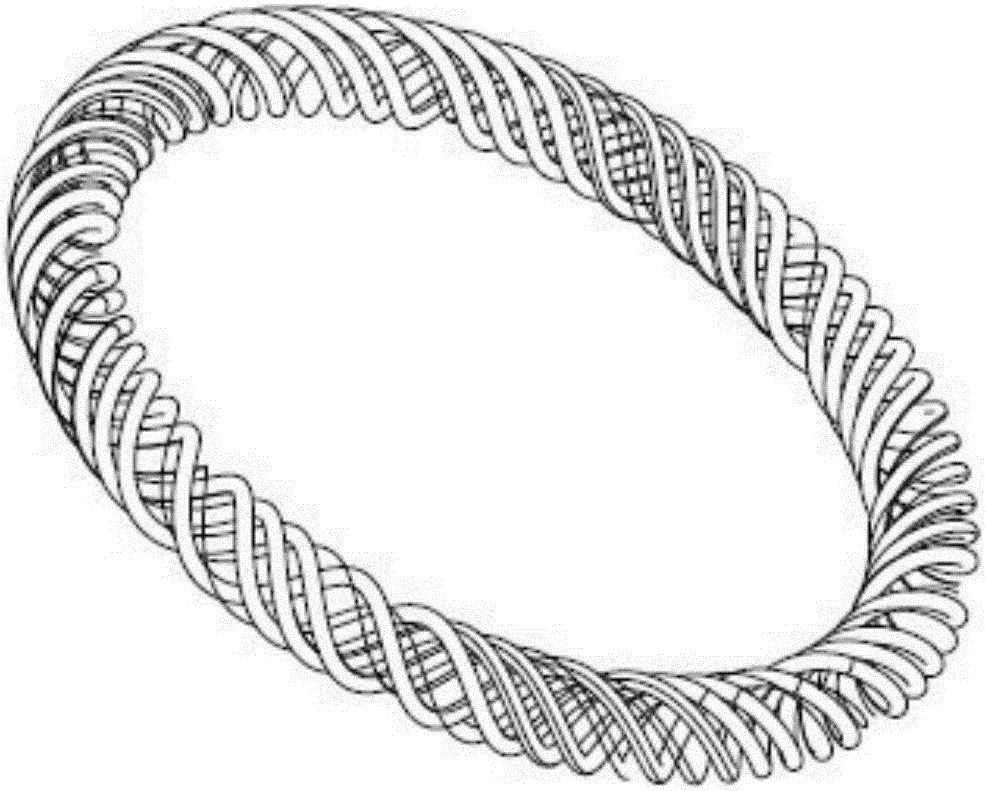 Electric contact part with elastic double spiral wire winding type contact element