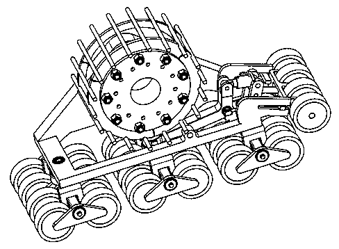 Modularized rubber crawler wheel