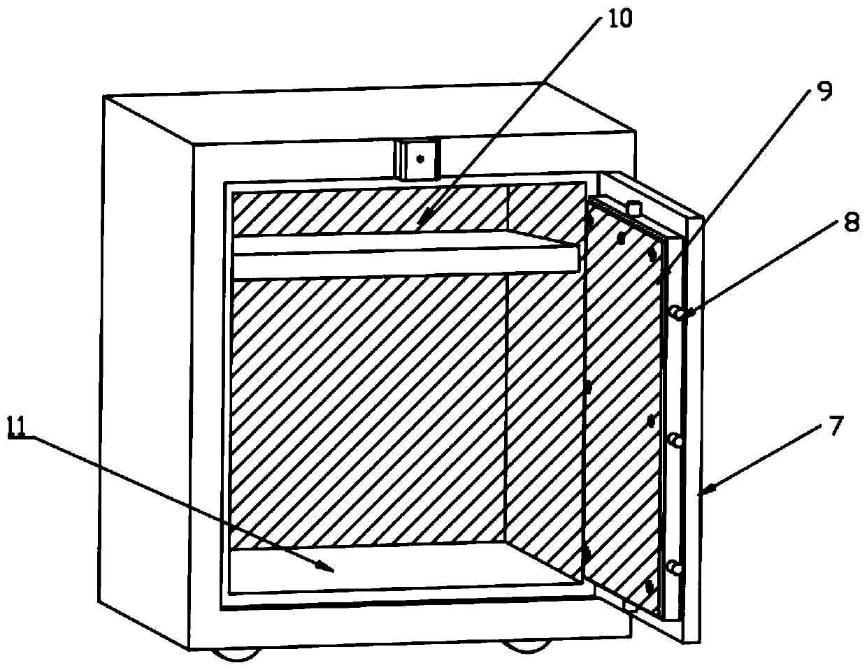 Holding device and cultural relic storage and transportation box