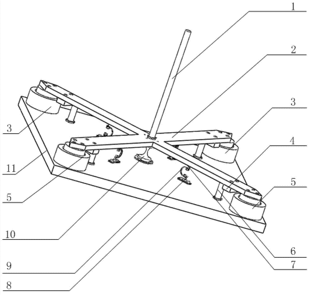 Damping-rigidness-controllable double-freedom-degree vibration active control platform