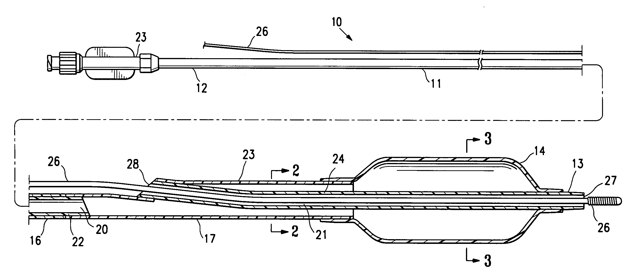 Balloon catheter shaft having high strength and flexibility and method of making same