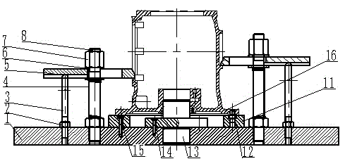 Right-angle gear reducer clamp and application method thereof