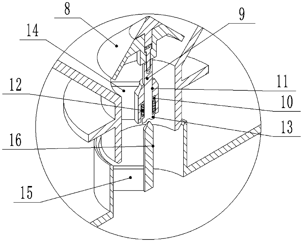 Auxiliary feeding device for filling in rubber mold with energetic materials