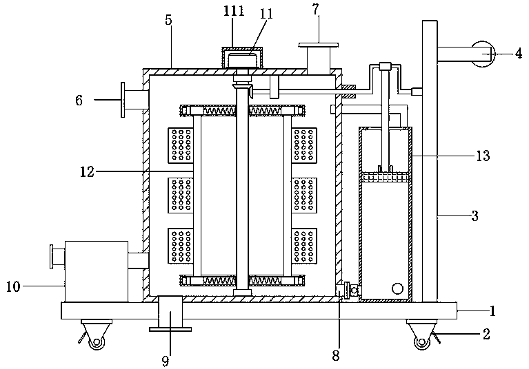 Shrimp ditch sterilization device for rice field shrimp culture