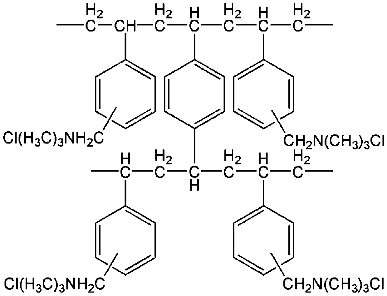 Silicon-based anion exchange resin and preparation method thereof