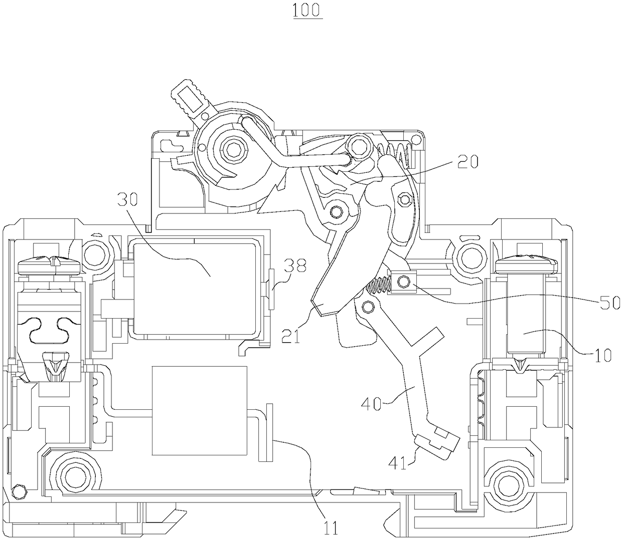 A delay mechanism and circuit breaker