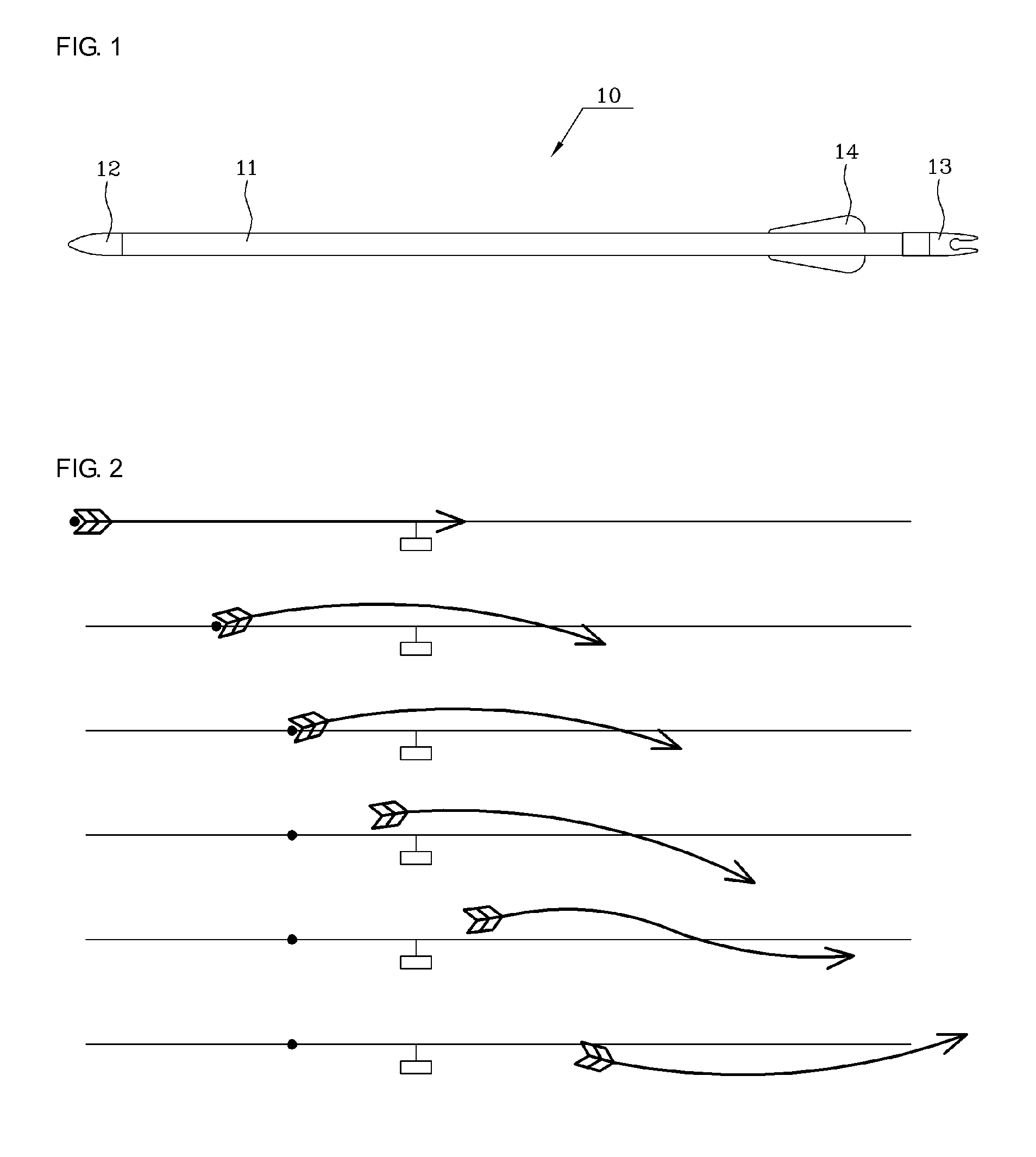 Arrow shaft having front/rear two-stage spine structure